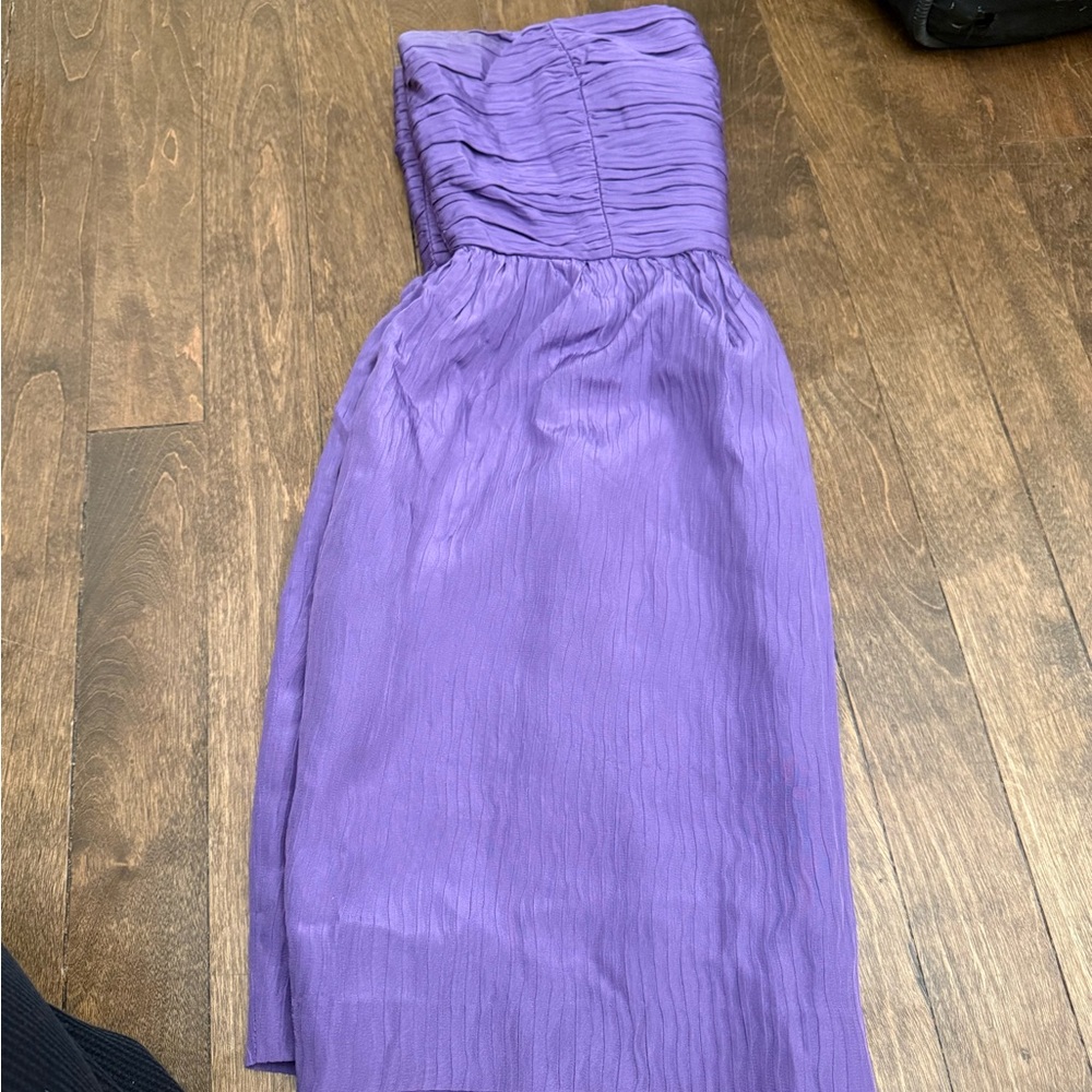 Purple Strapless Dress - great for graduation